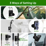 Camping & Hiking Portable Shower - 6000mAh Rechargeable, Full-Screen Digital Display