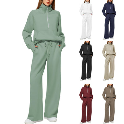 Oversized Sweatshirt and Wide-Leg Pants Set