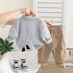 Kids Boys Giraffe Applique Hoodie Two Piece Set Spring Autumn Casual Clothes 0-4 Years Old