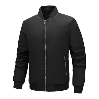 Cross-border Products Autumn And Winter Thin Cotton Executive Jacket Baseball Suit Large Size Solid Color Zipper Flying Suit Unisex Men's Jacke
