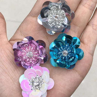Popular Bead Sequin Flower Handmade Beaded Accessories Shoes And Hats Bag Clothing Accessories