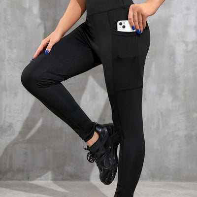 High-Waisted Fitness Leggings with Pockets