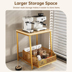 Modern Kitchen Microwave Shelf – Space-Saving Countertop Storage for Appliances, Elegant Design