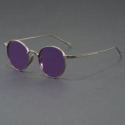 Óculos de sol redondos retro modernos de estilo coreano, para celebridades e influenciadores