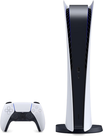 PS5 - Consola de jogos Sony PlayStation 5 Digital Edition + comando sem fios - 16GB RAM GDDR6, SSD 825GB, saída 8K 120Hz, Branco