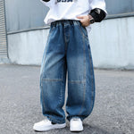 Casual Boys Straight Leg Loose Denim Wide Leg Pants Spring Autumn