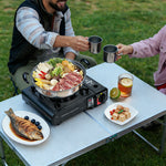 Portable Gas Camping Stove, 2.2kW Outdoor Cooker with Full Kit (Pot Stand & Carry Case)