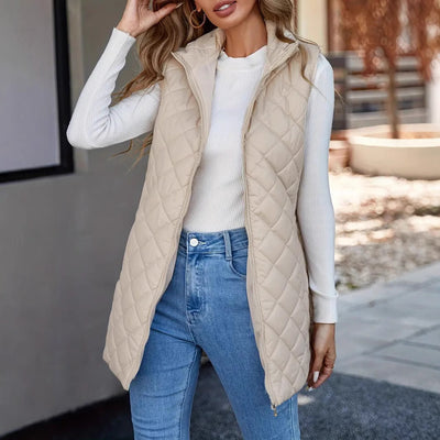 Women's Solid-color Loose-fitting Lightweight Lapel Vest