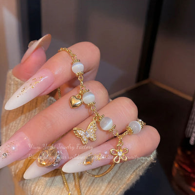 Pulseira de contas estrela-do-mar e cauda de peixe, novidade de verão, moderna e fresca, luxo discreto, joia de design simples e versátil