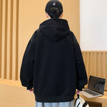 Youth Trendy Printed Long Sleeve Hooded Pullover Sweatshirt