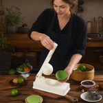 Hand Press Dumpling Skin Mold – Green Rice Ball Wrapper, Non-Stick Oval Dumpling Skin Maker, Multifunctional Labor-Saving