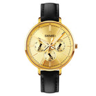 Gold Shell Gold Black Strap
