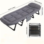 Adjustable Portable Folding Chair Space Saving with Side Pocket for Bedroom Office Outdoor Camping Compact