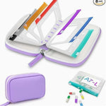 BPA-Free Color-Coded Pill Organizer – Waterproof Zipper Case, 7/14 Compartments