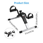 Space Saving Home Cycling Bike with LCD Monitor, Adjustable Resistance, Arm & Leg Workouts, Black/Silver