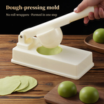 Hand Press Dumpling Skin Mold – Green Rice Ball Wrapper, Non-Stick Oval Dumpling Skin Maker, Multifunctional Labor-Saving