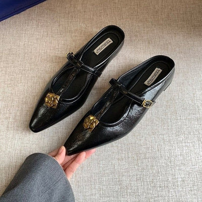 Sapatos de alça única com salto escondido, primavera/verão