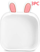 Rabbit ears white 3PC