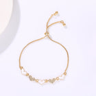 Peach Heart Bracelet Gold