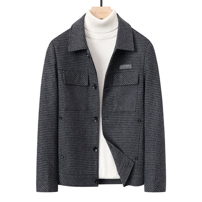 Autumn Houndstooth Lapel Minimalist Jacket