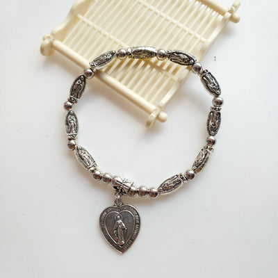Men's And Women's Fashion Stretch Crystal Alloy Beads Bracelet