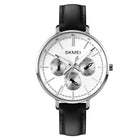 Silver Case Black Strap