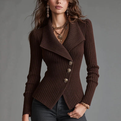 Women's Slim-fit Waist-cinching Long-sleeve Top